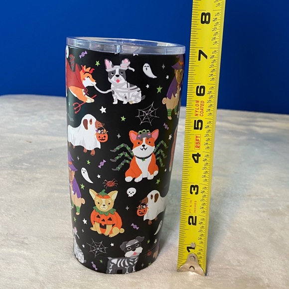 New! Clementine Halloween Dogs in Costumes Black Insulated Stainless Tumbler 👻🐶 - Picture 7 of 8
